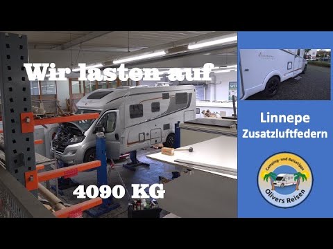 Zusatzluftfedern im Wohnmobil Linnepe  Wir lasten auf