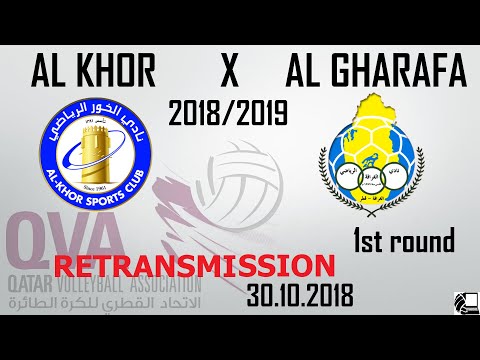 RETRANSMISSION - Al Gharafa X Al Khor, Qatar Volleyball League 18/19