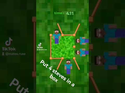 put 4 steves in a box game#minecraft