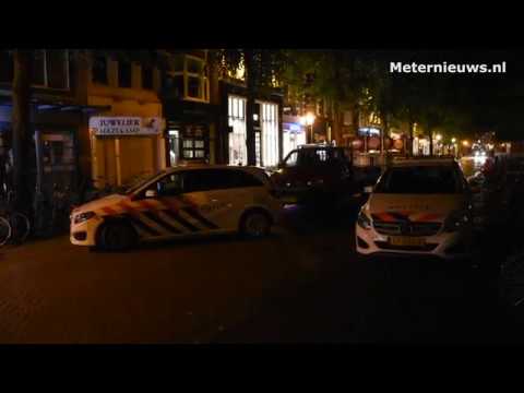 Stuk van gevel AKerkhof valt naar beneden in Groningen