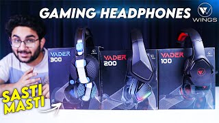 Budget Gaming Headphones By Wings | Vader 100, 200, 300