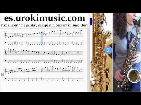 Tutorial de Saxofon (tenor) Ariana Grande - Break Free Parte#1 um-927