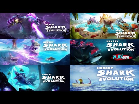 ALL NEW BEHEMOTH, LUMINITE , KRAKEN , EVOLVED SHARKS TRAILERS - Hungry Shark Evolution