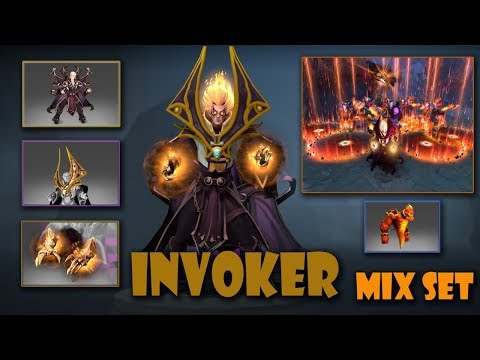Dota 2 Invoker Most Expensive Mix Set Dark Artistry-Heaven-Piercing Pauldrons-Magus Accord