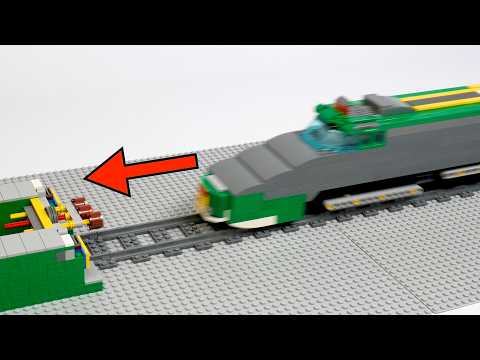 Testing LEGO Train Crash Barriers!