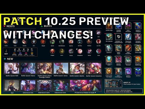 PATCH 10.25 PREVIEW WITH CHANGES LEAGUE OF LEGENDS!