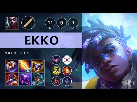 Ekko Mid vs Akali - KR Master Patch 25.19