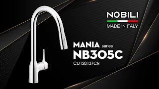 VÒI RỬA BÁT DÂY RÚT NOBILI MANIA NB305C video 2