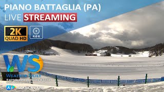 🔴 Piano Battaglia live webcam, Madonie - Panoramica pianoro da Chiesa Madonna delle Nevi live webcam