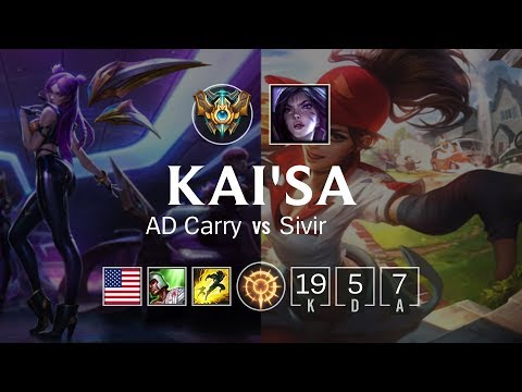 Kai'Sa ADC vs Sivir - NA Challenger Patch 8.22