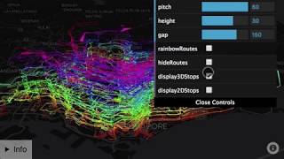 Singapore bus routes & stops visualization