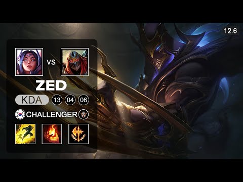 Zed vs Irelia Mid - KR Challenger - Patch 12.6 Season 12