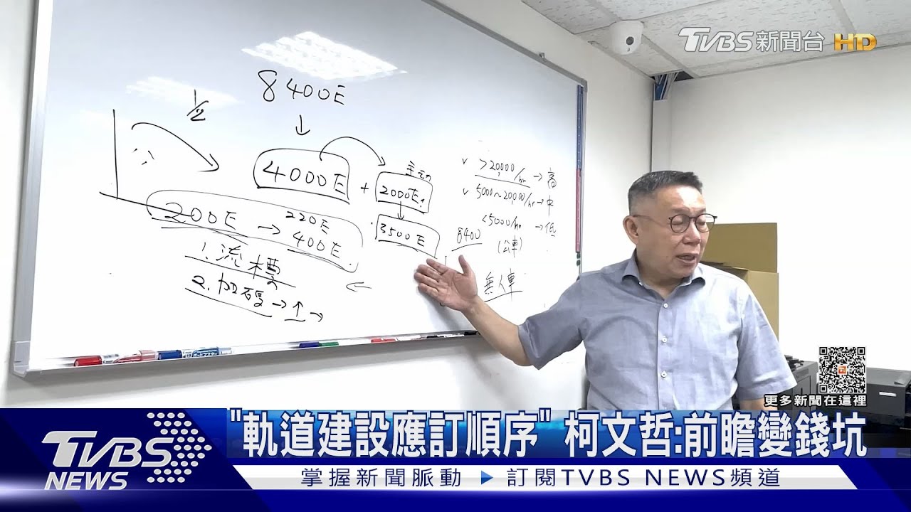 「軌道建設應訂順序」 柯文哲:前瞻變錢坑