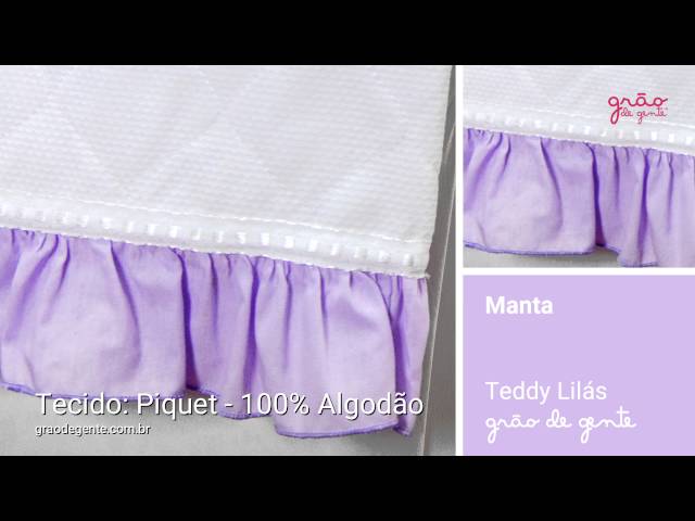 Manta Teddy Lilás | Grão de Gente