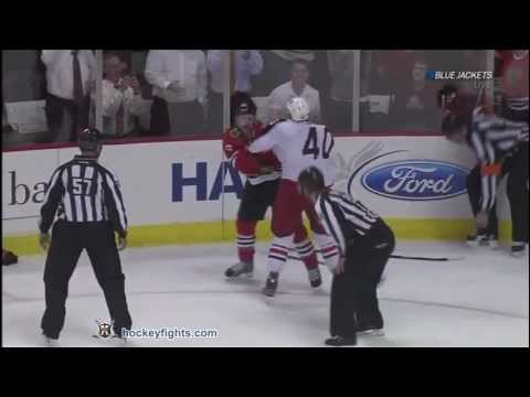 Jared Boll vs Steve Montador Jan 10, 2012
