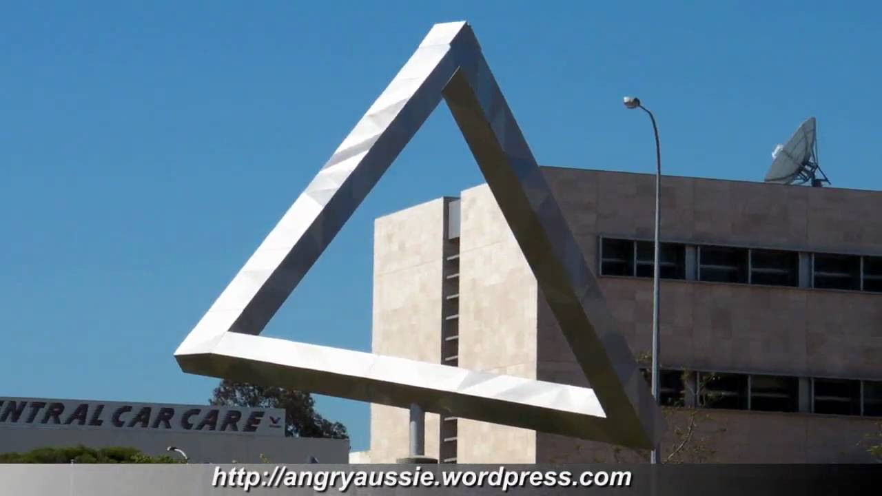 Impossible Escher-style triangle found in real life!