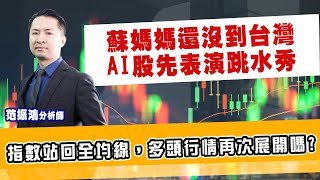 蘇媽媽還沒到台灣，AI股先表演跳水秀指數站回全均線，多頭行情再次展開嗎? (圖)