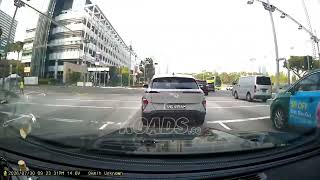 PHV was seen switching lanes at the last moment without signalling.