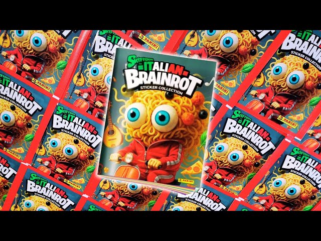 Vídeo relacionado con 60 cartas de colección Brainrot + 32 pegatinas, impresión clara y elegante, skifidol italian brainrot, memes italianos