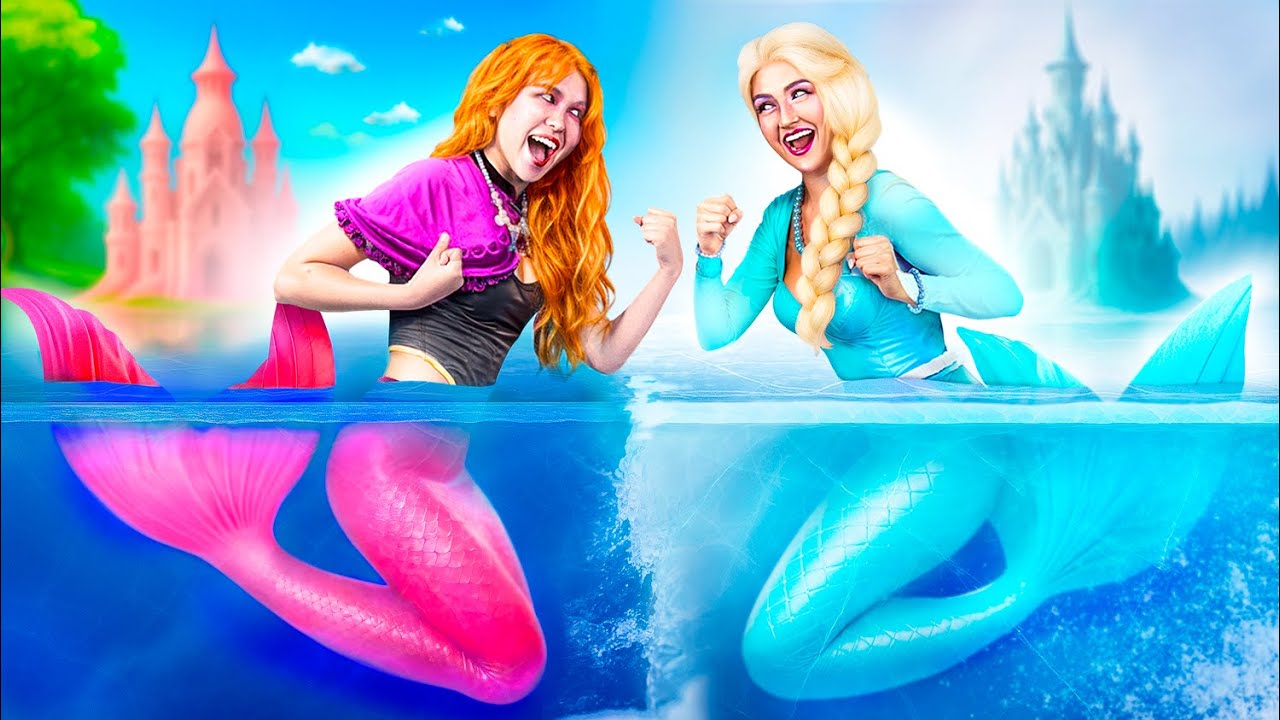 アナ雪のエルサとアナが、きれいなマーメイドになった！