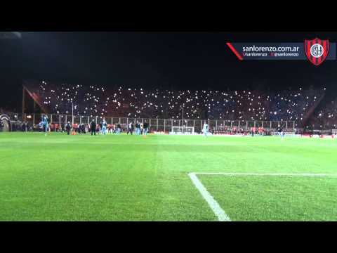 "San Lorenzo 5-0 Bolivar Recibimiento (Popular local) Ciclón te amo sin vos me muero.." Barra: La Gloriosa Butteler • Club: San Lorenzo