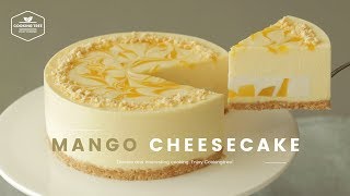 망고 판나코타 치즈케이크 만들기 : Mango Panna Cotta Cheesecake Recipe : マンゴーパンナコッタチーズケーキ | Cooking ASMR