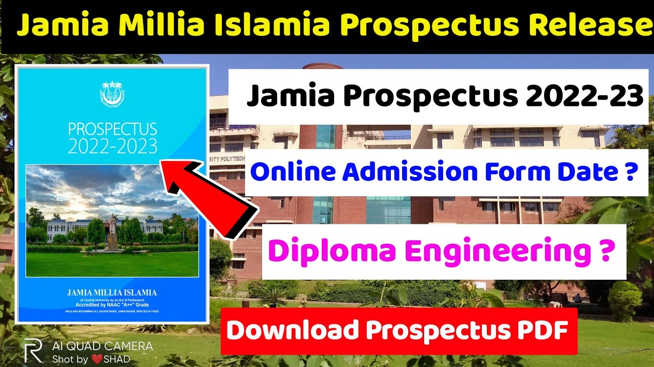 Jamia Prospectus 2022-23 is out 😍 | Jamia Prospectus 2022-23 PDF Download | Shad Campus #shadcampus