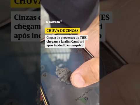 Cinzas de processos do TJES chegam a Jardim Camburi após incêndio em arquivo  #shorts #noticias
