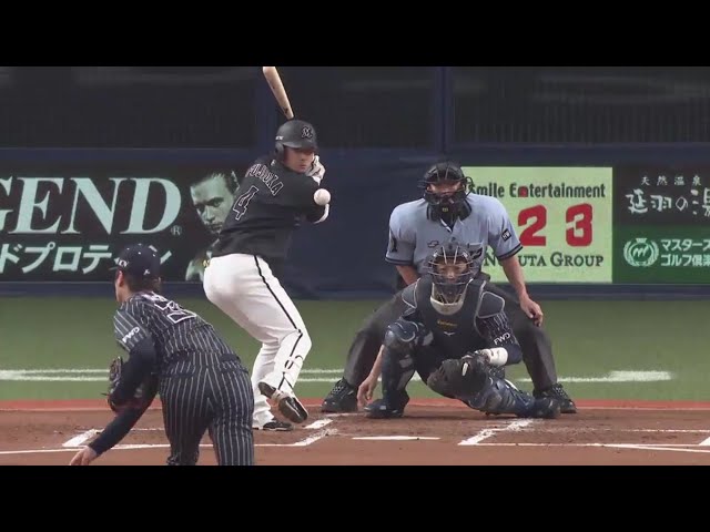 【2回表】マリーンズ・藤岡 右中間へのタイムリー3ベースで先制!! 2020/8/8 B-M