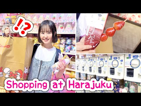 Shopping at Harajuku for a day!! Squishy Vending machine, toys, and more #temu