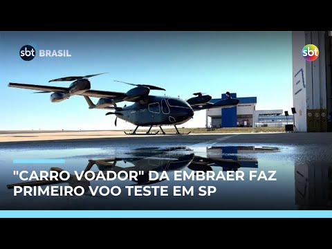 Protótipo de "carro voador"  da Embraer faz primeiro voo teste em Taubaté (SP) | #SBTBrasil
