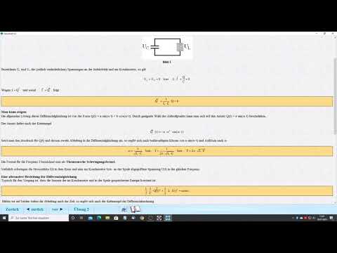 Physik Verstehen und Üben E-Lehre SII K_3_4_2 Der Schwingkreis und die Thomsonsche Schwingungsformel
