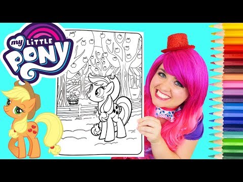 Coloring Applejack My Little Pony Coloring Book Page Colored Pencil Prismacolor | KiMMi THE CLOWN