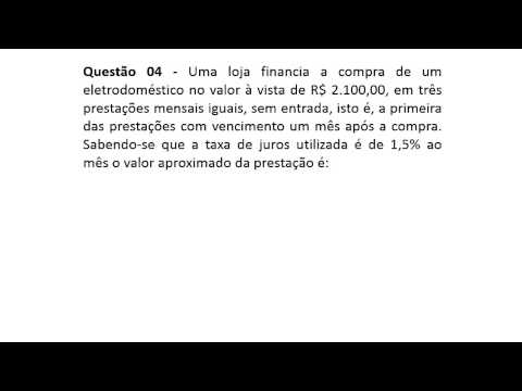 Revisão Matemática Financeira  - EAD/BAP/IFPB