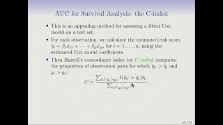 Statistical Learning: 11.4 Model Evaluation and Further Topics