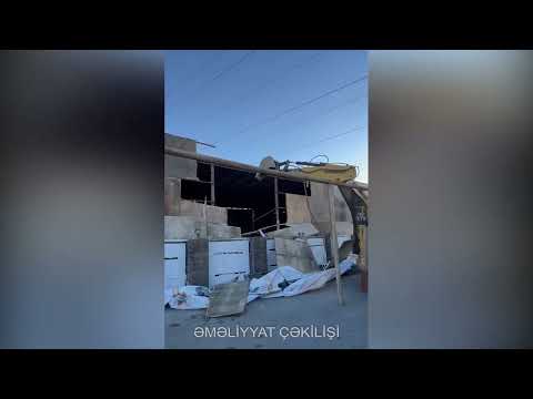 Fövqəladə Hallar Nazirliyi tərəfindən qanunsuz tikili sökülüb