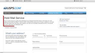 Postal Service Hold Mail