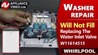 Washer Water Inlet Solenoid Valve Issues - Diagnostic & Repair by Factory Technician