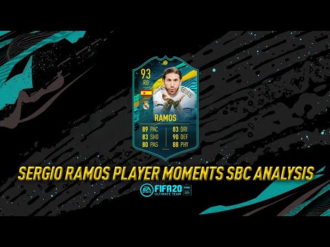 PLAYER MOMENTS SERGIO RAMOS (93) CHEAPEST SBC SOLUTION - FIFA 20 FUT