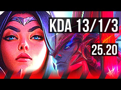 IRELIA vs YONE (TOP) | 13/1/3, 7 solo kills, Legendary | KR Master | 25.20