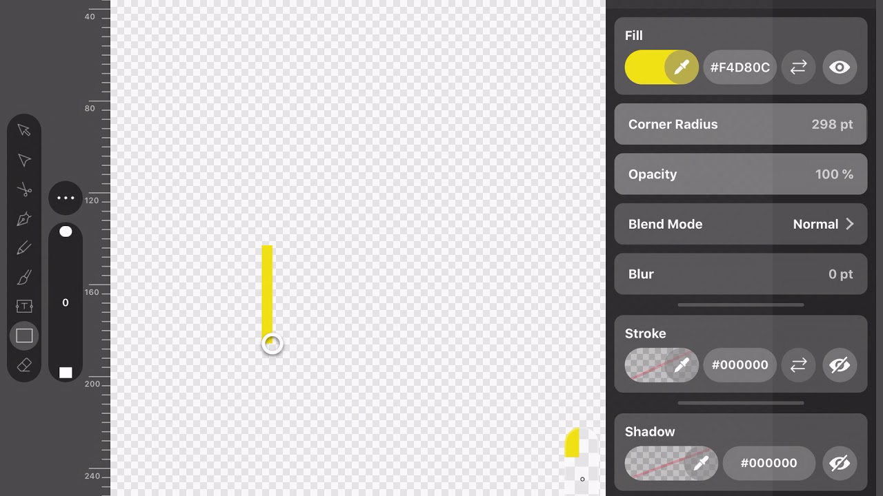 Vectornator: drawing a cube