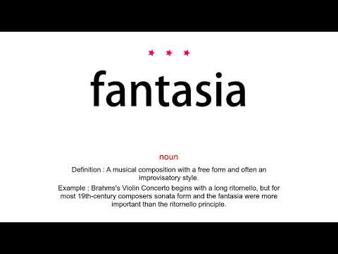 How to pronounce fantasia - Vocab Today