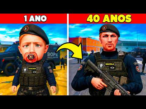 Passei de CRIANÇA POLICIAL até ADULTO no GTA 5 RP!