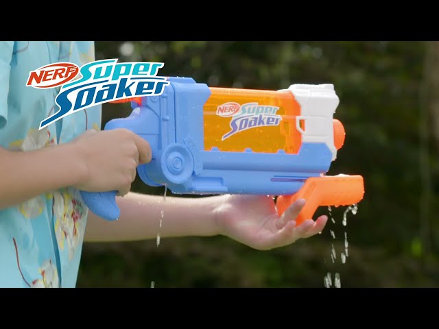 Vídeo relacionado con Super Soaker - Nerf Super Soaker Wave Spray - Lanzador de Agua - La Boquilla se Mueve para Formar chorros ondulantes - Juegos al Aire Libre y Juguetes de Agua