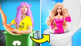 Giant Barbie is bullied on the streets! 😭💇‍♀️ Extreme barbie adoption and makeover