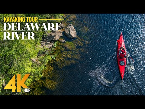 Delaware River Kayak Adventure | 4K HDR Virtual Journey with Nature Sounds & Scenic Views