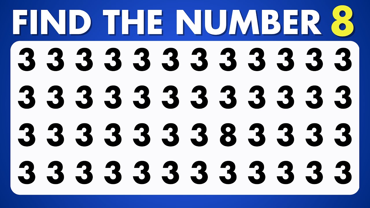 Test Your Vision! Can YOU Find the Odd Numbers in this Puzzle Quiz?