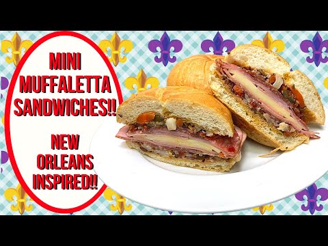 MINI MUFFALETTA SANDWICHES!! NEW ORLEANS INSPIRED!!