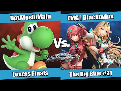 The Big Blue #21 Losers Finals - NotAYoshiMain (Yoshi) vs EMG | Blacktwins (Aegis)