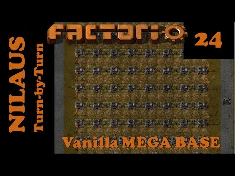 Factorio S7E24 - First basic smelting square of MEGA BASE